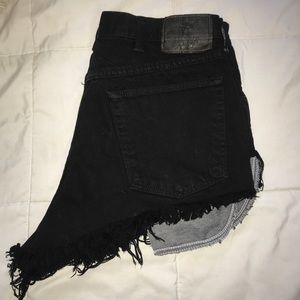 High Waisted Black Jean Shorts Urban Outfitters